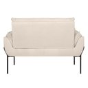 Ver imagem 2 de Poltrona Sofá Luxo Base Metal Preto Recepção Escritório Cor:bege