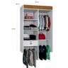 Armario Modulado Closet Guarda Roupa Suspenso Quarto Gaveta Cabideiro Bali Gabrielli Infantil Decor - 2