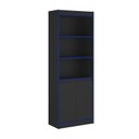Ver imagem 1 de Armário Multiuso / Estante Gamer X Cor Preto Fosco / Azul