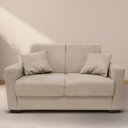 Ver imagem 2 de Sofá Estofado 2 Lugares Sala Estar Recepção Clarice Suede Bege