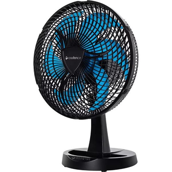 Ventilador Cadence 30cm 6 Pás New Windy Preto/azul 127v - 2