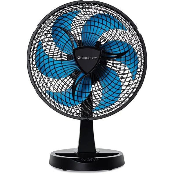 Ventilador Cadence 30cm 6 Pás New Windy Preto/azul 127v