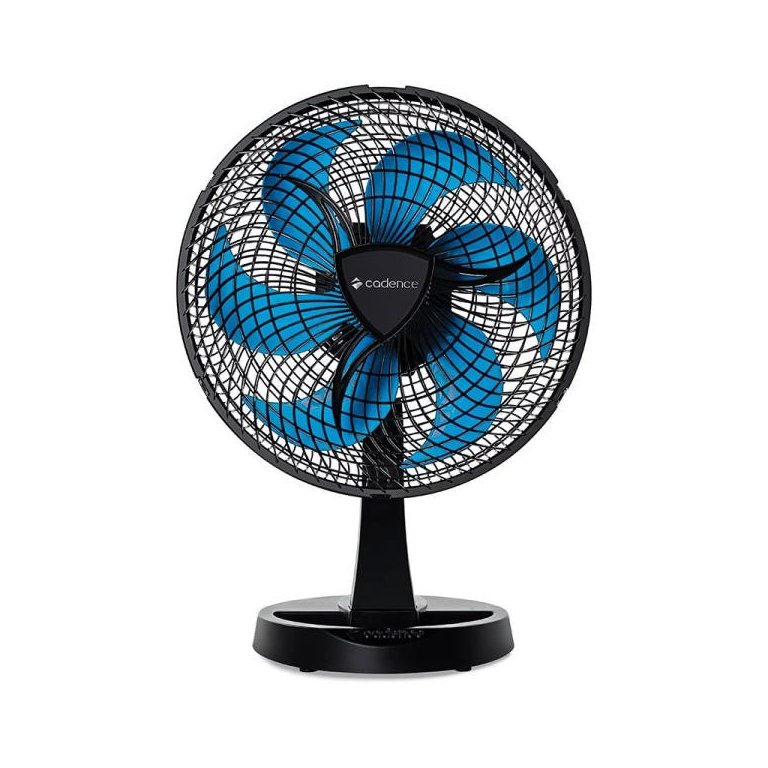 Ventilador Cadence 30cm 6 Pás New Windy Preto/azul 127v