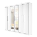 Ver imagem 1 de Guarda-roupa Casal com Espelho, 6 Portas e 04 Gavetas Leblon D'doro Móveis - Branco D'doro Móveis