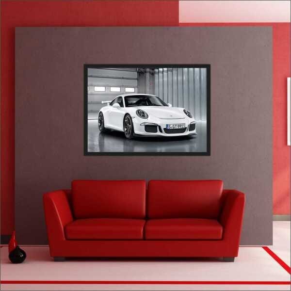 Quadro Decorativo Carros Porsche Salas Decorações Interiores Com Moldura - 2