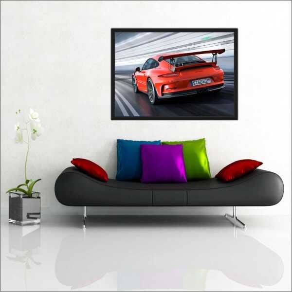 Quadro Decorativo Carros Porsche Salas Decorações Interiores Com Moldura - 3