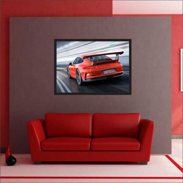 Quadro Decorativo Carros Porsche Salas Decorações Interiores Com Moldura - 2