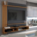 Ver imagem 2 de Painel para Tv até 65 Polegadas Christiania 2 Portas 2 Prateleiras Noce Milano/preto Fosco - Panoram