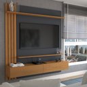 Ver imagem 3 de Painel para Tv até 65 Polegadas Christiania 2 Portas 2 Prateleiras Noce Milano/preto Fosco - Panoram