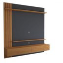 Ver imagem 1 de Painel para Tv até 65 Polegadas Christiania 2 Portas 2 Prateleiras Noce Milano/preto Fosco - Panoram