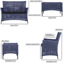 Ver imagem 6 de 2 Sofás e Mesa Igapó Alumínio Preta Corda Náutica E12 Trama Azul