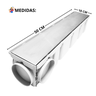 Ralo Quintal Borda de Piscina 10x50 Modular Oculto Piso Branco - 4