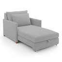 Ver imagem 2 de Poltrona Retrátil Cama Solteiro 2 em 1 Zia Confortável e Funcional Bouclê Cinza Claro - Desk Design