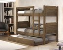 Ver imagem 1 de Beliche Bibox Treliche Cama Auxiliar 100% Mdf Top Star Forte: Castanho