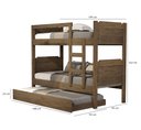 Ver imagem 3 de Beliche Bibox Treliche Cama Auxiliar 100% Mdf Top Star Forte: Castanho