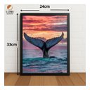 Ver imagem 2 de Quadro Decorativo Calda Baleia 33x24cm com Vidro Preto