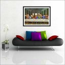 Ver imagem 3 de Quadro Decorativo Santa Ceia Apóstolos Jesus Religiosidade Salas Decorações Interiores Com Moldura
