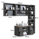 Ver imagem 3 de Conjunto para Banheiro Modulado 176cm com 4 Peças Gabinete Suspenso com Cuba Berlin