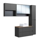 Ver imagem 2 de Conjunto para Banheiro Modulado 176cm com 4 Peças Gabinete Suspenso com Cuba Berlin