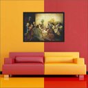 Ver imagem 4 de Quadro Decorativo Santa Ceia Apóstolos Jesus Religiosidade Salas Decorações Interiores Com Moldura
