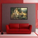 Ver imagem 4 de Quadro Decorativo Jesus Cristo e Maria Nazaré Religiosidade Salas Decorações Interiores Com Moldura