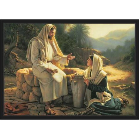 Quadro Decorativo Jesus Cristo e Maria Nazaré Religiosidade Salas Decorações Interiores Com Moldura