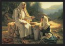 Ver imagem 1 de Quadro Decorativo Jesus Cristo e Maria Nazaré Religiosidade Salas Decorações Interiores Com Moldura