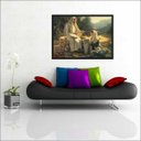 Ver imagem 2 de Quadro Decorativo Jesus Cristo e Maria Nazaré Religiosidade Salas Decorações Interiores Com Moldura