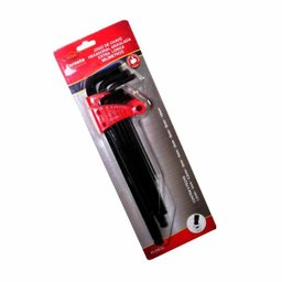 Jogo Chave Allen Abaulada Extra Longa 1,5-10MM 9 Peças Profissional CRV Corneta - 2