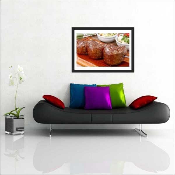 Quadro Decorativo Churrascarias Churrasco Restaurantes Gourmet Salas Comerciais Com Moldura - 1
