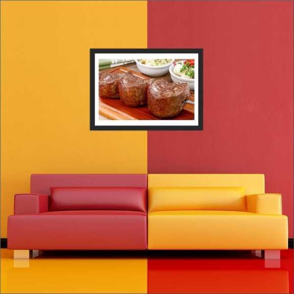 Quadro Decorativo Churrascarias Churrasco Restaurantes Gourmet Salas Comerciais Com Moldura - 3