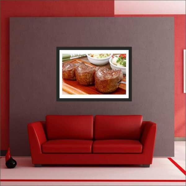 Quadro Decorativo Churrascarias Churrasco Restaurantes Gourmet Salas Comerciais Com Moldura - 2