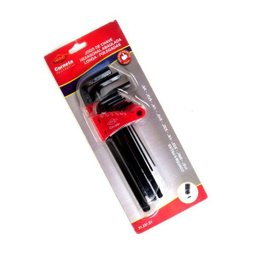 Jogo Chave Allen Abaulada Longa 1/16-3/8" 9 Peças Profissional CRV Corneta - 2