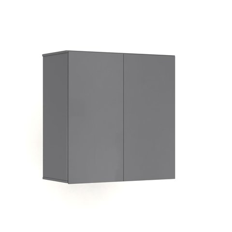 Armário Organizador Compacto Aéreo Apartamento 2 Portas:cinza