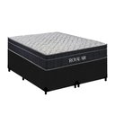 Ver imagem 1 de Cama Box Queen Royal Air Pillow Top Molas Ensacadas Suede Preto