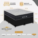 Ver mais imagens de Cama Box Queen Royal Air Pillow Top Molas Ensacadas Suede Preto