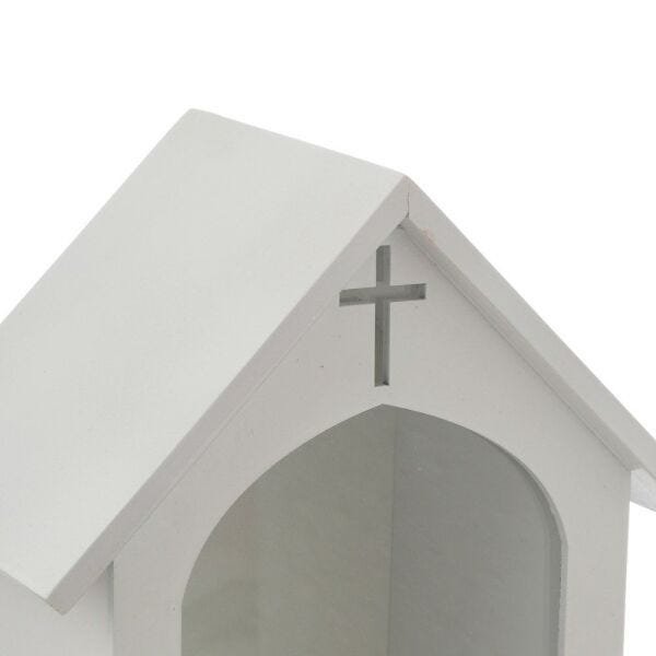 Capela Oratório com Vidro Branco para Imagem de Santo Grande de 30 cm - 4