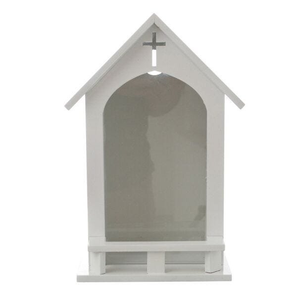 Capela Oratório com Vidro Branco para Imagem de Santo Grande de 30 cm - 3