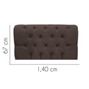 Ver imagem 2 de Painel Cabeceira Estofada Paris 140cm Cama Box Casal Suede Marrom- Mabe Magazine