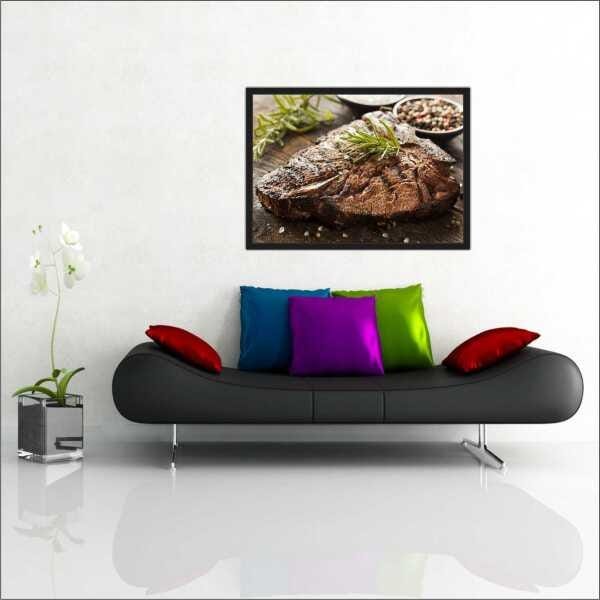 Quadro Decorativo Churrascarias Churrasco Restaurantes Gourmet Salas Comerciais Com Moldura - 4