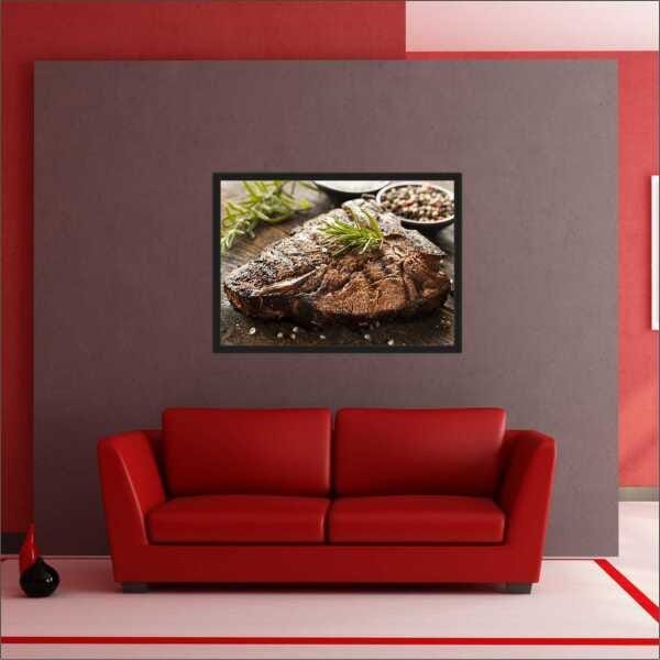 Quadro Decorativo Churrascarias Churrasco Restaurantes Gourmet Salas Comerciais Com Moldura - 1