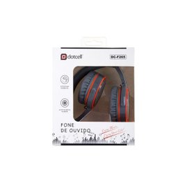 Fone de Ouvido Headphone Cinza/Laranja Alto Falantes - 4