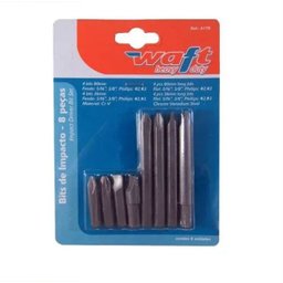 Jogo Ponteiras Bits De Impacto Longo/curto 8 Peças Waft - 1