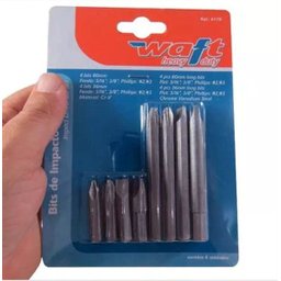 Jogo Ponteiras Bits De Impacto Longo/curto 8 Peças Waft - 3