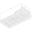 Ver imagem 2 de Kit Dormitório cama e Armário Aéreo 4 Portas Canadá Castanho/Branco - Politorno