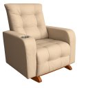 Ver imagem 1 de Poltrona de Amamentação Paris com Balanço e Puff Suede Premium | Conforto, Elegância e Qualidade