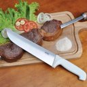 Ver imagem 3 de Faca Inox Cabo Branco 9 Pol Mor - Kit com 3 Unidades