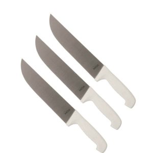 Faca Inox Cabo Branco 9 Pol Mor - Kit com 3 Unidades