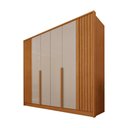 Ver imagem 1 de Guarda-Roupa Casal com 6 Portas e 4 Gavetas 244cm Multimóveis CR35490 Cinamomo/Off White