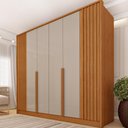 Ver imagem 2 de Guarda-Roupa Casal com 6 Portas e 4 Gavetas 244cm Multimóveis CR35490 Cinamomo/Off White
